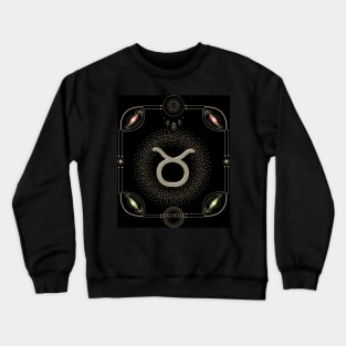 Golden zodiac taurus sign Crewneck Sweatshirt